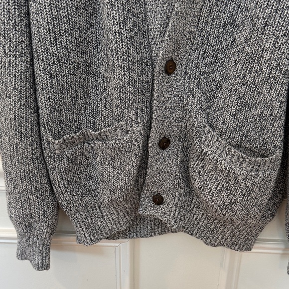 Faherty Charcoal Shawl Collar Cardigan - Picture 3 of 6